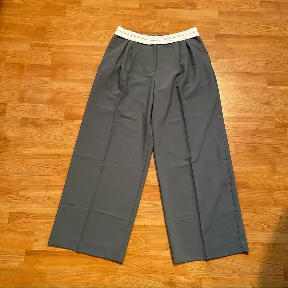 Source Unknown Reversed Waistband Trousers in Piombo Size Large - Picture 10 of 12